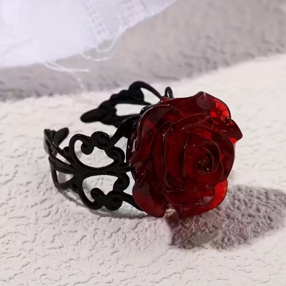 π50% OFF/3+...Adjustable Red Rose Ring - Picture 3 of 6